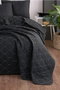 L'essentiel linge de maison Juego de colcha individual Solid - Black